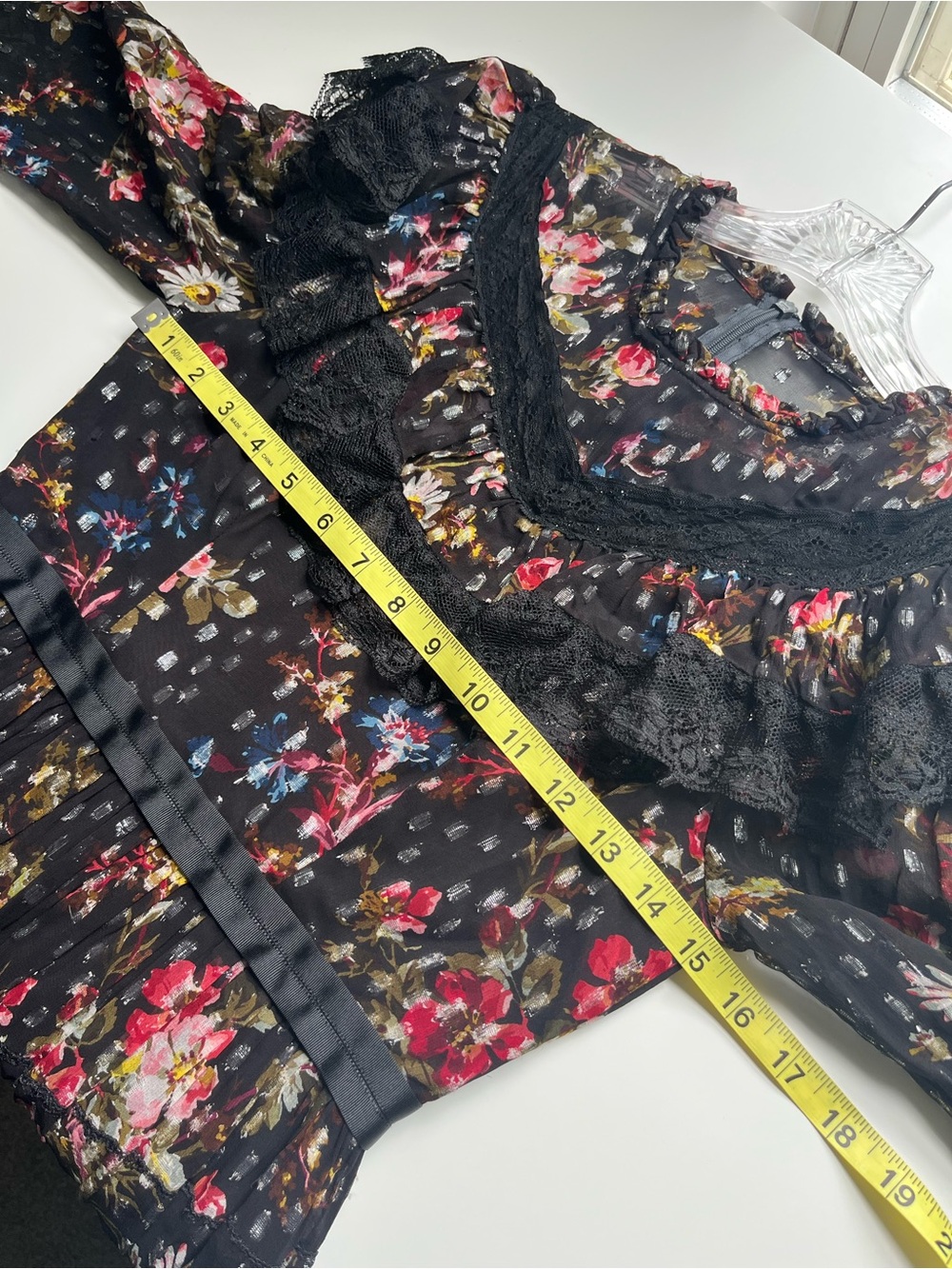 Needle & Thread Cosmic Forest Floral Lace Maxi Dress Gown Peasant Cottagecore 2 - Picture 13 of 15